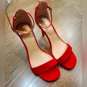 Material Girl Strappy Heels Suede Size 7M